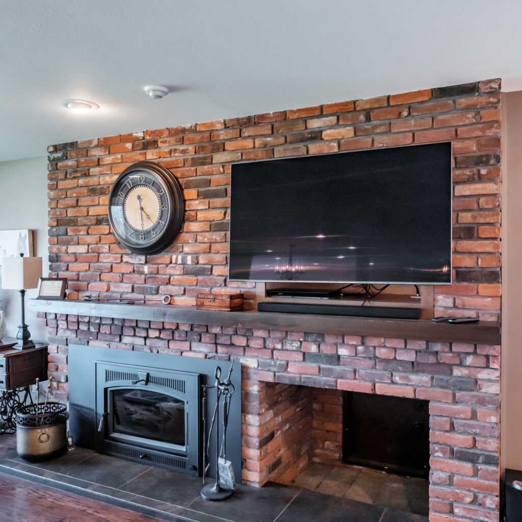 fireplace at Highland Acred